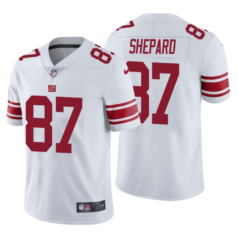 Men New York Giants #87 Sterling Shepard Nike White Vapor Limited NFL Jersey